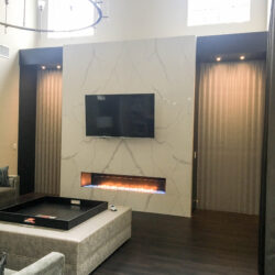Fireplace installation, custom made design