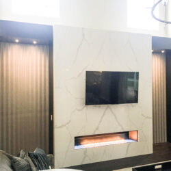 Fireplace installation, custom made design