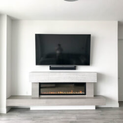 Fireplace installation, custom made design